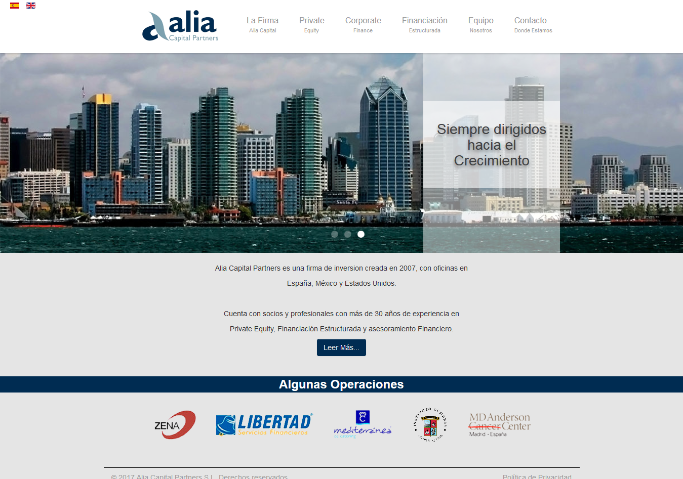 Diseño web - Alia Capital
